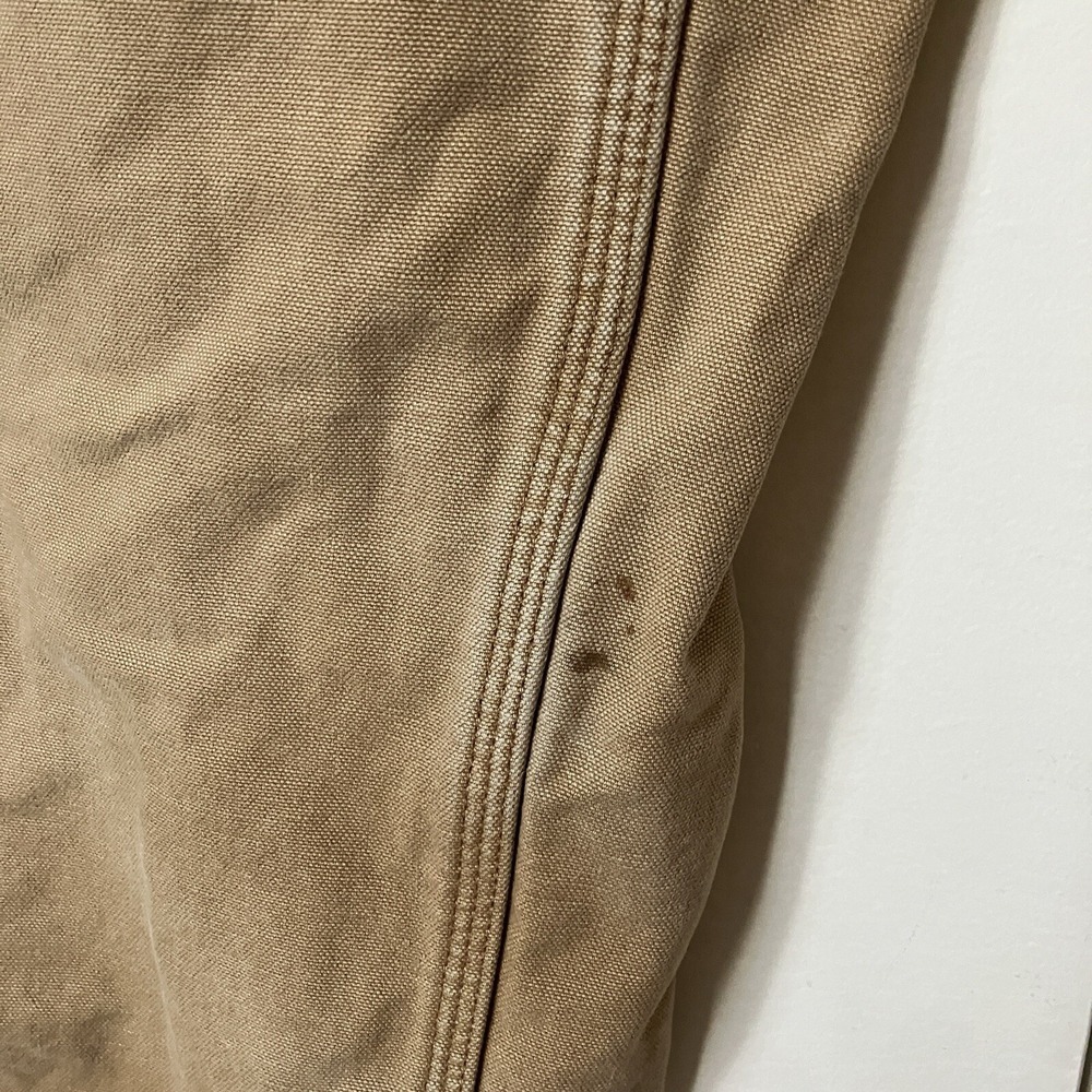 Carhartt B111 BRN Flannel Lined Duck Canvas Carpenter Pants Brown 32x30 Mens - Picture 10 of 14